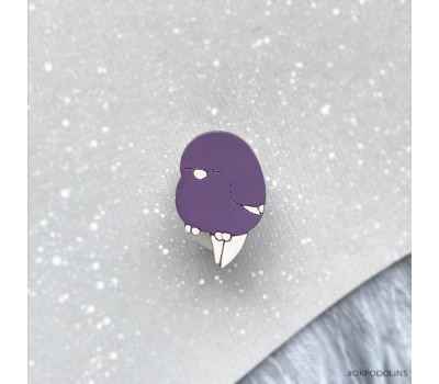 Миниброшь Попугайчик маленький фиолетовый